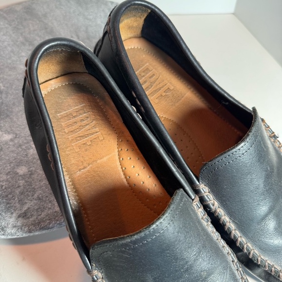 Frye Leather Loafers Slip On Black Shoes 10.5 D - Picture 8 of 13